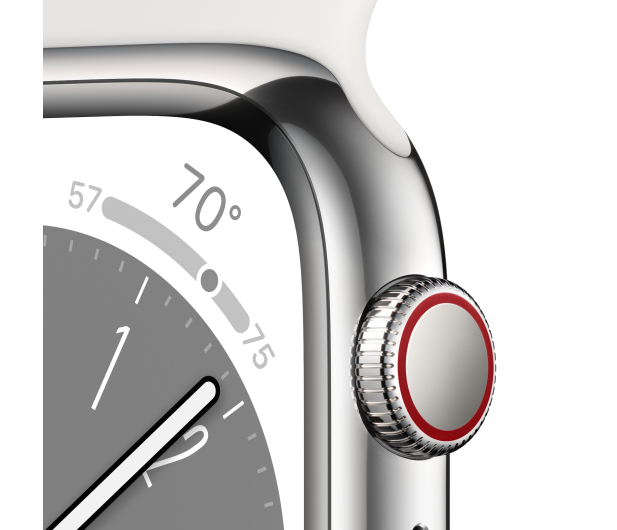 Apple Watch 8 45/Silver Steel/White Sport LTE - 1071000 - zdjęcie 3